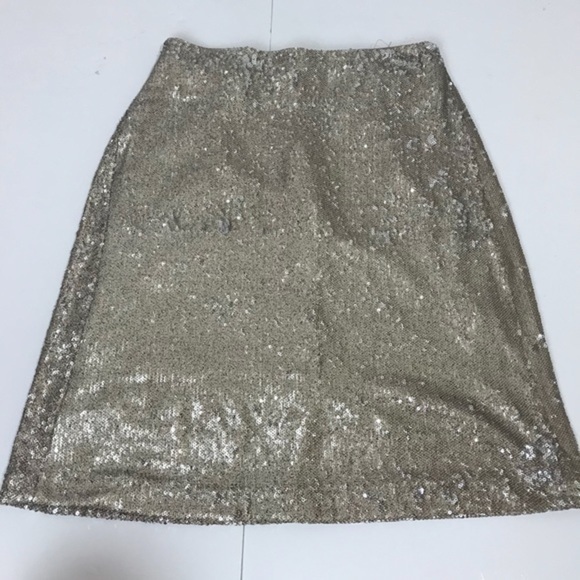 Zara Gold tan sequins skirt above knee XS lined - Picture 1 of 5